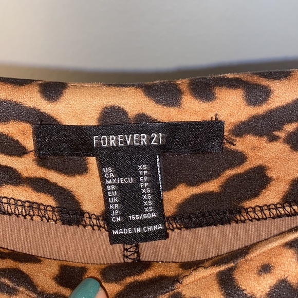 F21 Suede Cheatah Pants - Picture 4 of 5